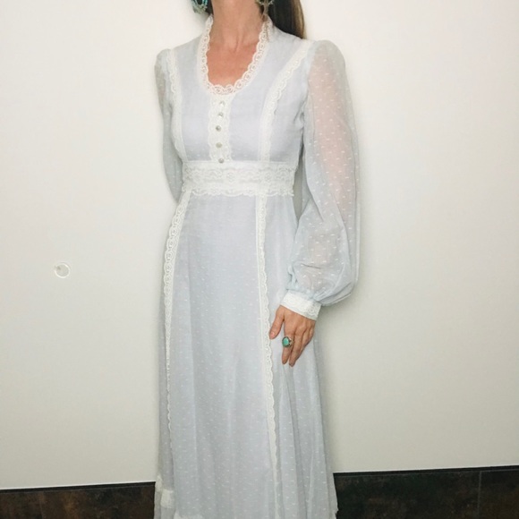 Vintage Dresses & Skirts - SOLD Vintage 70s boho prairie maxi Gunne inspired